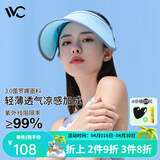 VVC遮阳帽夏季男女户外骑行太阳帽女神帽遮脸防紫外线防晒帽 【经典款】蓝色 可调节