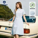 纳维凯尔意大利小帆船女士短袖Polo裙休闲连衣裙2322874503 冰水蓝 S 