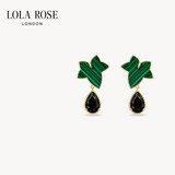 LOLA ROSE罗拉玫瑰常青藤银耳钉耳环耳饰女气质七夕礼物送女友