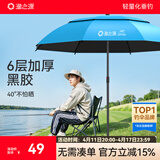 渔之源钓伞2025钓鱼伞遮阳伞防雨垂钓加厚多向钓伞渔具伞户外钓鱼雨伞 1.8米 【单层轻便 加厚黑胶】UPF50+更防晒
