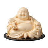 戴玉堂 陶瓷弥勒佛车载摆件办公室桌面装饰品工艺品汽车车内中控台摆件 D34-106B 如意捻珠弥勒 上釉 配防滑垫