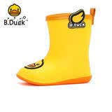 B.Duck小黄鸭童鞋儿童雨鞋时尚防水雨靴男女童宝宝水鞋小学生5955黄色24