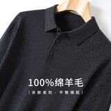 安东尼奥【100%绵羊毛】简奢商务休闲男士翻领Polo衫羊毛衫打底毛衣春秋季