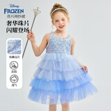 迪士尼童装爱艾莎女童公主连衣裙子女童生日礼服裙2026夏季儿童背心裙