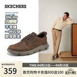 斯凯奇（Skechers）男士商务鞋夏季闪穿一脚蹬德比鞋通勤休闲鞋
