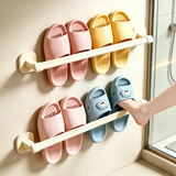 馨沛吸盘拖鞋架太空铝卫生间置物架免打孔浴室厕所门后收纳挂架毛巾架