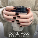 CandyMoyo健康0毒水性指甲油免烤美甲持久显白不可撕拉 生巧黑棕