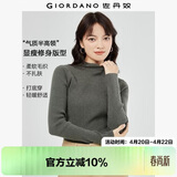 佐丹奴（Giordano）极细针织衫女纯色修身内搭半高领长袖针织打底衫女13353811