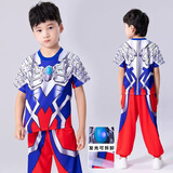 蓝贝妮童装赛罗奥特曼衣服夏季男童套装儿童夏装宝宝蜘蛛侠小男孩运动服 赛罗夏款（带胸灯） 120 码建议身高110CM