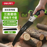 得力（deli）锐利型腰锯弯锯木工锯子350mm家用伐木锯树神器修枝园艺