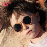 OLIVIO&CO儿童墨镜【0-12岁】UV400偏光眼镜太阳镜1-3-6-12岁防紫外线 沙滩棕【3-7岁】圆形全色