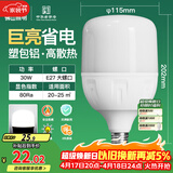 佛山照明大功率LED灯泡30W节能灯具E27螺口6500K白光柱形