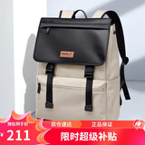 高尔夫（GOLF）双肩包男士旅行背包15.6/16英寸电脑学生书包翻盖撞色出差背包女