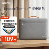 联想（Lenovo）来酷tomtoc联名款电脑包手提笔记本包14英寸商务男女适用华为苹果macbook pro/air L101灰色