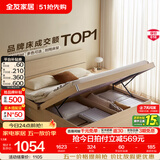 全友家居现代简约高箱储物收纳床主卧1.8米x2米双人大床家具政府补贴 【原木色 | 储物】单床 1.5x2米【爆款+性价比超高】