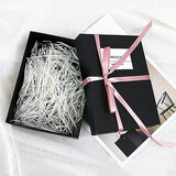 先赞礼物包装盒生日礼物盒定制礼物盒送女友大中小号正长方形伴手礼盒 灰色拉菲草盒 小号150mm*150mm*70mm