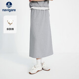 Navigare明星同款意大利小帆船26新款休闲半身裙女后百搭长裙2312876513