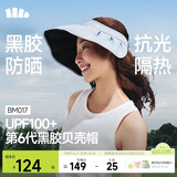 蕉下（beneunder）遮阳帽子女黑胶贝壳防晒帽男太阳帽便携空顶帽大帽檐全脸遮阳 蓝