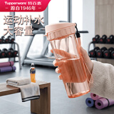 特百惠（Tupperware）茶韵500ml塑料杯男女士学生运动水杯子大容量泡茶杯 粉色
