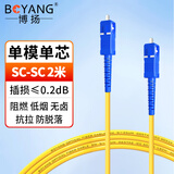 博扬（BOYANG）电信级光纤跳线SC-SC(UPC) 2米 单模单芯 Φ3.0阻燃低烟无卤跳纤光纤线尾纤sc-sc BY-2111SM