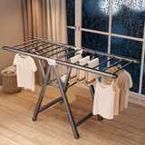 华恺之星晾衣架落地衣架折叠挂衣架室内晾衣杆阳台晒被子架YJ79 双层1.8米