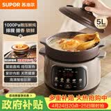 苏泊尔（SUPOR） 电炖锅 电炖盅 煲汤锅炖汤锅 燕窝炖盅 煮粥锅 电煮锅 紫砂微压鲜炖5L 快炖DG50YC875