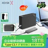 小盘(XDISK) 18TB移动硬盘USB3.1桌面硬盘TypeC扩展坞高速硬盘高端企业级硬盘3.5英寸存储家庭数据仓库