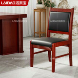 洛来宝会议椅实木办公椅学习培训椅木制电脑椅子直腿橡木升级