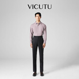 威可多（VICUTU）【小垂裤】 男士经典商务单西裤羊毛垂感百搭通勤长裤 黑色 29