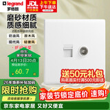 罗格朗（LEGRAND）开关插座 简悦系列陶瓷白色 86型插座 电脑+普通电视插座（六类）