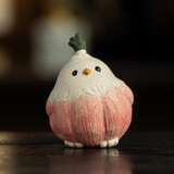 八千行宜兴原矿紫砂蒜头小鸟茶宠创意摆件精品手工小茶玩茶桌可爱装饰品