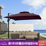 紫叶（ziye） 户外遮阳伞庭院伞 罗马伞 室外大型太阳伞摆摊折叠户外伞 美版升级款2.5米方形【配420斤水箱】