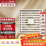 潜水艇（Submarine）地漏全铜防臭防反水 淋浴卫生间洗衣机长条隐形大排量50/75管通用 淋浴地漏【单支】排水更快