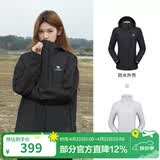 骆驼（CAMEL）三防冲锋衣户外登山服防水防风防污三合一保暖时尚运动外套 A9W114120-1X，黑色，女 M