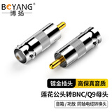 博扬（BOYANG） 莲花公头转BNC/Q9母 AV音视频插头同轴电缆转换头10个装 BY-RCA/BNC-JK10