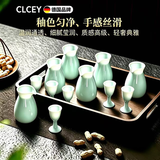 CLCEY羊脂玉冰种白瓷酒具套装玉瓷古风白酒壶酒杯高奢礼盒 6壶6杯