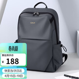 高尔夫（GOLF）双肩包男士大容量背包男防泼水15.6英寸电脑学生书包休闲旅行背包