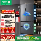 容声方糖515L法式多门冰箱双系统双循环超薄零嵌入式一级能效风冷无霜净味灰BCD-515P60FZMAD国家补贴