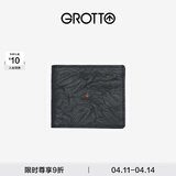 个乐经典羊皮短款钱包手工真皮多卡位卡夹卡包情侣生日礼物 经典黑（小男孩）