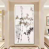 鸠祥 名人字画书法作品真迹办公室卧室字画书房客厅装饰画( 画芯） 颜俊鲁-清风醉竹138*69cm