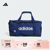 adidas运动健身便携斜挎手拎包男女阿迪达斯官方   深蓝/白色   NS