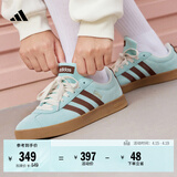 adidas「T头鞋」VL COURT复古休闲板鞋德训鞋男女阿迪达斯轻运动   浅闪光蓝/棕色/淡绿 (推荐女生买小半码)   39