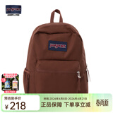 JANSPORT杰斯伯书包轻便双肩包男女旅行包简约背包电脑包学生校园 47LWGM4棕色/黑巧-带侧边袋