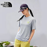 The North Face北面男女同款印花短袖T恤户外透气8GVG 灰色/A0M L