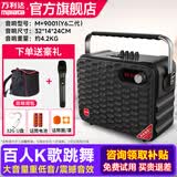 万利达Y5Y6Y8广场舞音响户外大功率手提便携式直播K歌无线蓝牙音箱家用演出乐器音箱重低音炮带无线话筒 Y6月光宝盒2代M+9001单麦(送包)