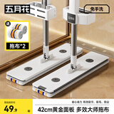 五月花平板拖把42cm2布家用一拖净免手洗2026拖地神器吸水墩布拖布