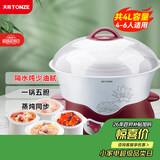 天际（TONZE）电炖锅 电炖盅 隔水炖锅 煲汤锅炖汤锅 熬粥养生锅 煮粥锅 蒸炖一体 白瓷5胆 DGD40-40DWG 4L