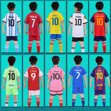 拉什福德（Rashford） 儿童足球服套装男女定制球衣班服队服梅西C罗足球亲子球衣套装 巴西套装 （10号内马尔） 140=24码 (135-145cm55-65斤)