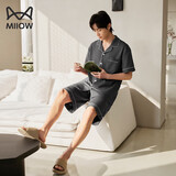 猫人【100%纯棉】男士睡衣男夏季防螨抑菌短袖短裤睡眠家居服26年新品