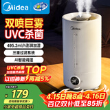 美的（Midea）【紫外线杀菌】加湿器净化空气卧室家用大容量孕妇婴幼办公室桌面静音小型喷雾器生日礼物S-UV98K
